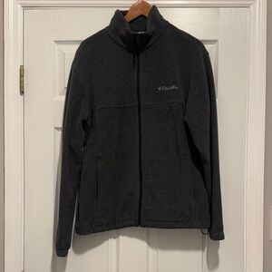 Columbia Charcoal Full-Zip Men’s Fleece Jacket - Large